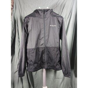 Columbia Men’s Center Ridge Windbreaker Hooded Jacket Gray/Black Medium  XM0287